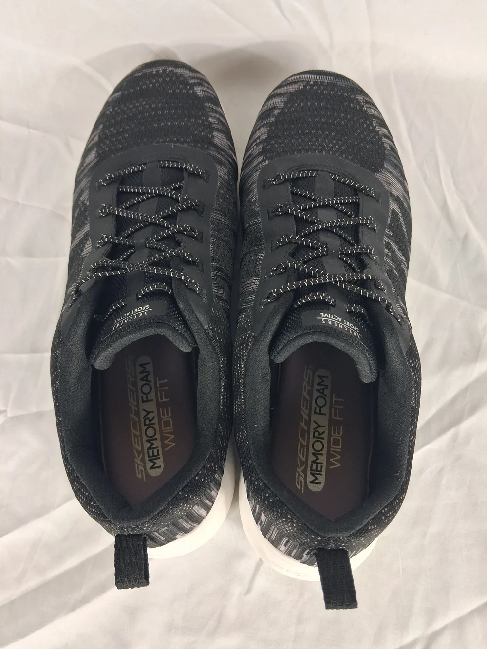 Skechers Womens Vapor Foam Lite Running Shoes Sneakers Size 10 Black 104432W